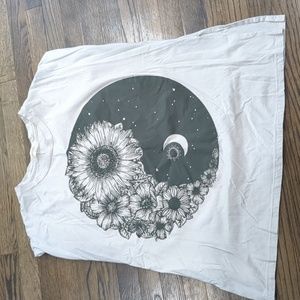A Beautiful Soul sunflower moon yin and yang sleeveless top